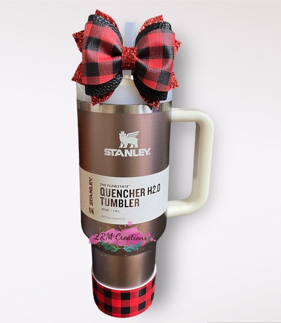 Buffalo Plaid Bow Straw Topper, Straw Topper for Stanley Starbucks Red Cup, Simple  Modern Straw Topper, Starbucks Straw Topper, Bows for Cup 