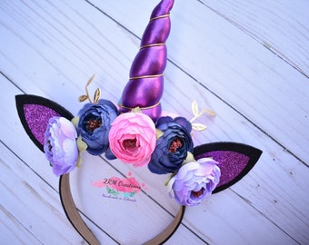 Unicorn Headband for Girls, Unicorn Headband Toddler, Unicorn Headband Baby, Dark Unicorn Headband, Unicorn Headband Adult, Unicorn Birthday