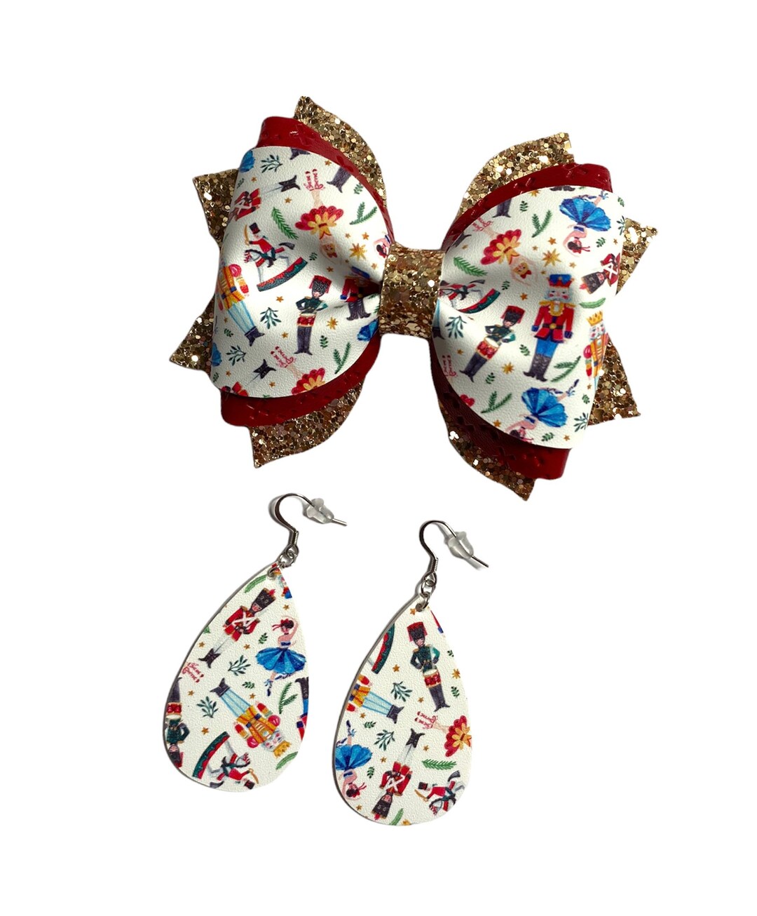 Nutcracker Hair Bow Christmas Hair Bow Nutcracker Headband Etsy UK