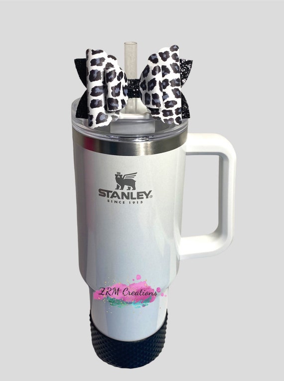 Black White Straw Bow Topper, Bow Straw Topper, Bows for Tumblers, Bows for  Cups, Straw Topper Stanley, Glitter Straw Topper, Stanley Topper