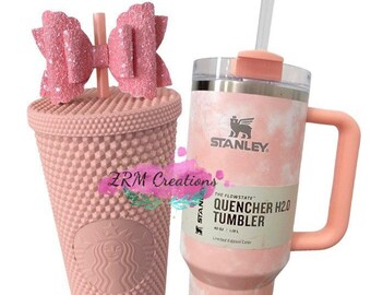 Pink Stanley Straw Topper, Straw Topper for Stanley, Bow for Stanley Azalea  Tumbler, Straw Topper for Stanley 40oz Tumbler, Bow Straw Topper 