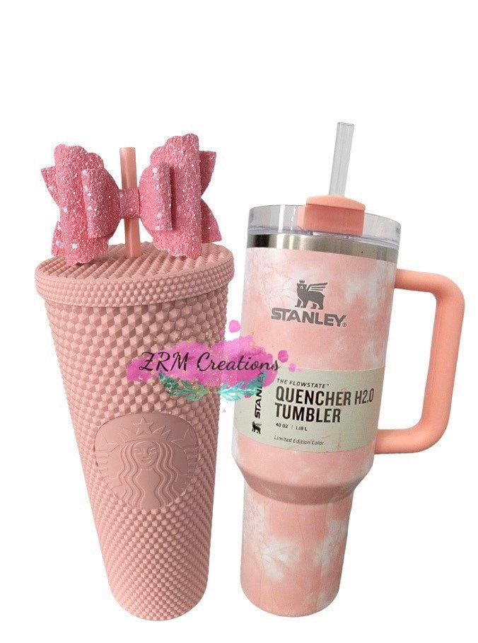 Stanley Accessory Straw Cap Stanley Topper Drink Cover Stanley Straw Cover  Stanley Daisy Straw Cover 40oz Stanley Cup Quencher Cap 30oz - Stanley  Tumbler - Stylish Stanley Tumbler - Pink Barbie Citron Dye Tie