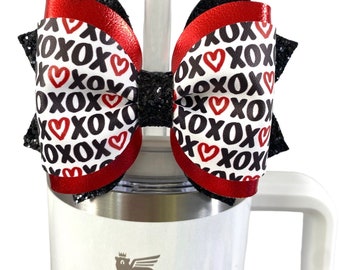 Valentines Bows Straw Topper, Straw Topper for Stanley Cups, Simple Modern Straw Topper, Starbucks Straw Topper, Bows for Stanley Tumblers,