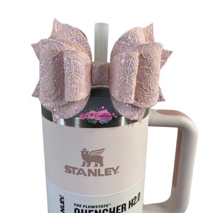 Stanley Bloom Bow Straw Topper, Pink Straw Topper, Stanley Straw Topper, Bows for Stanley Rose Quartz, Simple Modern Straw Topper