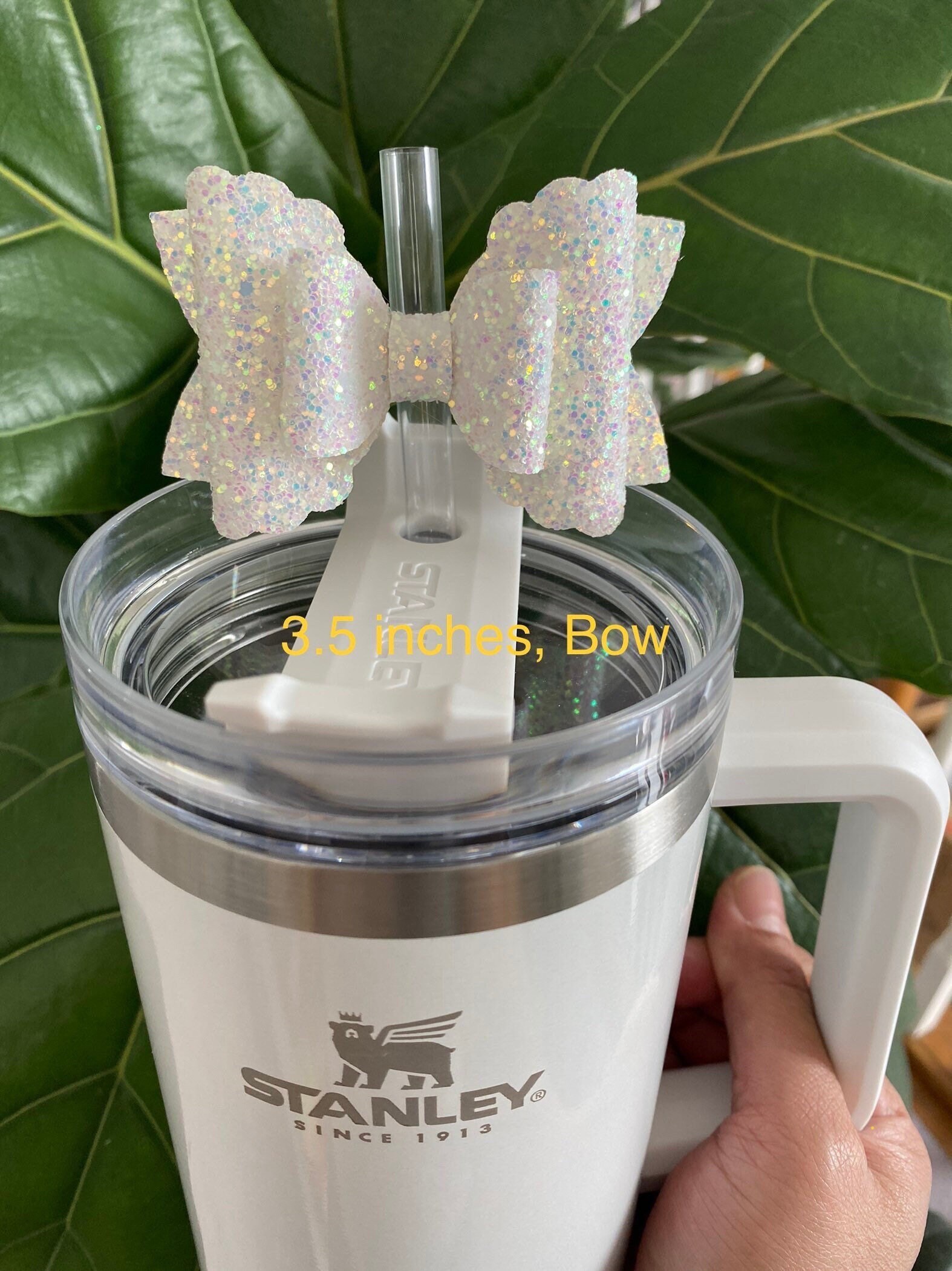 Black White Straw Bow Topper, Bow Straw Topper, Bows for Tumblers