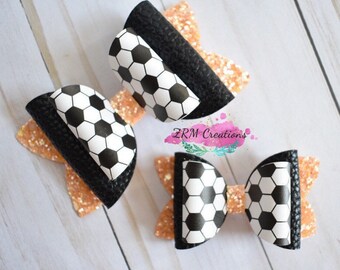 Soccer Hair Bows, Soccer Hair Clip, Soccer Headband Girls, Soccer Bows for Toddler, Soccer Bows for Girls, Sports Hair Bows
