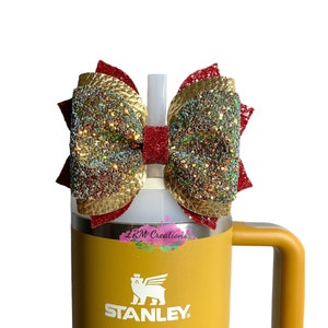Maroon Gold Bow Straw Topper, Stanley Country Gold Tumbler Straw Topper, Starbucks Straw Topper, Simple Modern Straw Topper, Bows for Cups