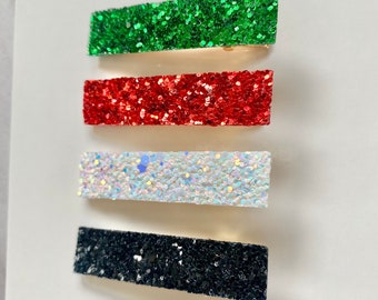 Christmas Hair Clips, Christmas Hair Bow,  Christmas Hair Accessories, Christmas Clips Toddler, Green Hair Clip, Red Hair Clip,