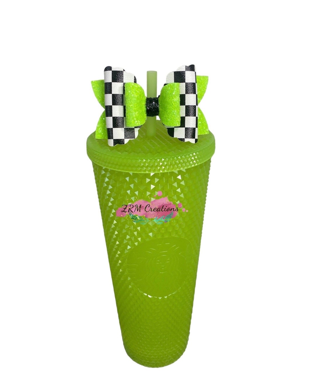 Green Straw Topper Bow Straw Topper for Starbucks Slime Glow Etsy