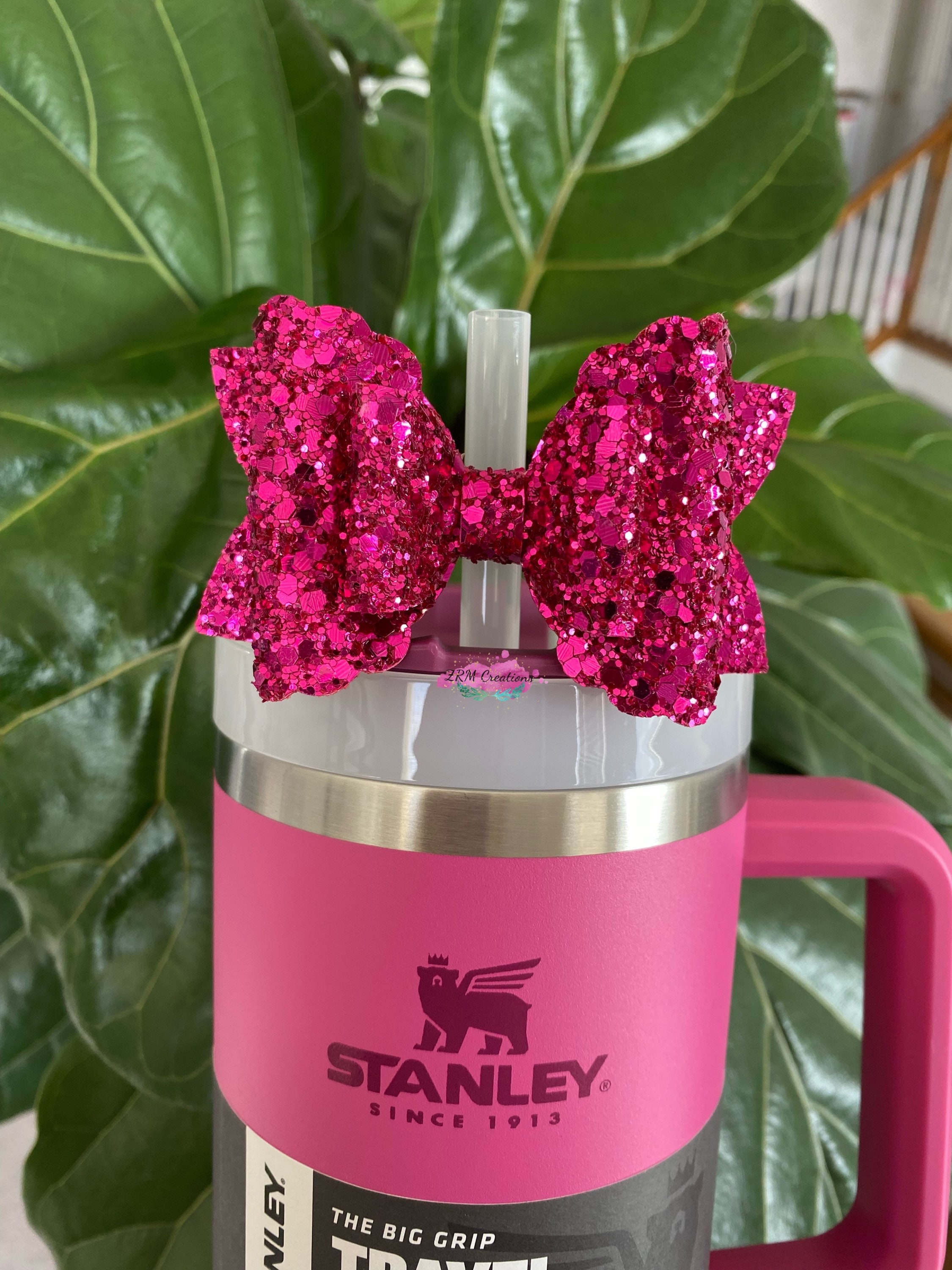 Pink Stanley Straw Topper, Straw Topper for Stanley, Bow for Stanley Azalea  Tumbler, Straw Topper for Stanley 40oz Tumbler, Bow Straw Topper 