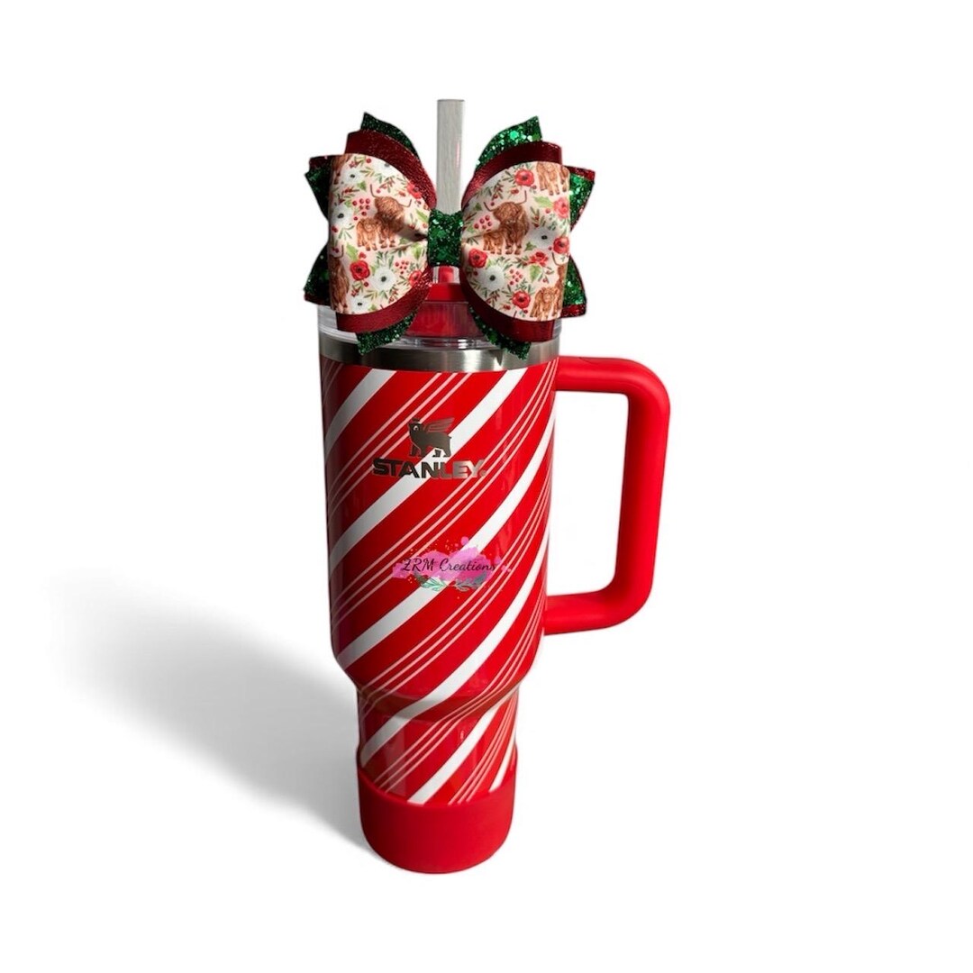 Silicone Straw Cover & Boot For Stanley Cup – Cute Bow Design, Fits 40oz & 30oz Tumblers