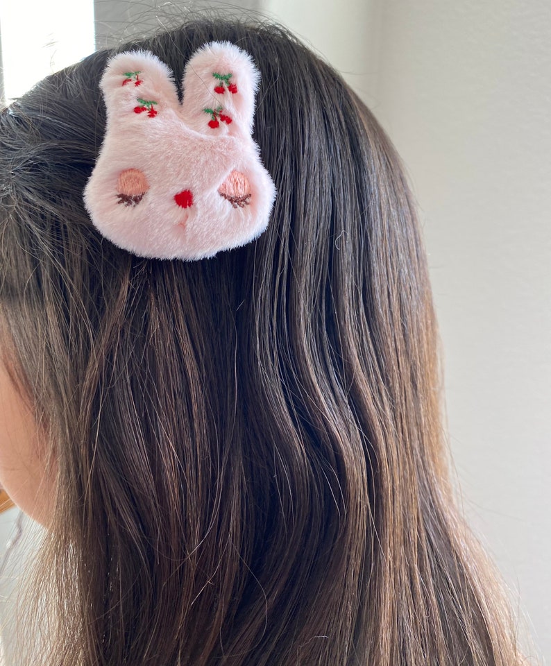 Easter Hair Bow, Kawaii Bows, Easter Hair Clips, Kawaii Hair Clips, Easter Bunny Hair Bow, Bunny Hair Clip, Kawaii Hair Clips, Bunny Bows image 6