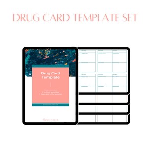 Nursing Pharmacology Drug Card Template | Nursing Printables | Drug card image 1