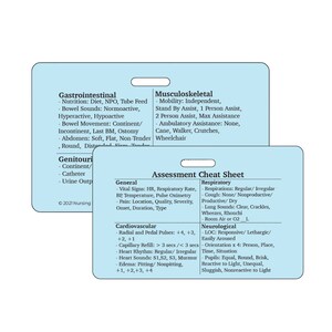 Head to Toe Assessment Nursing Reference Card and Checklist Badge Buddy ...