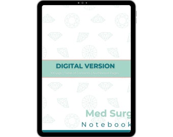 The Digital Med Surg Notebook | 100 Pages | Nursing Notebook