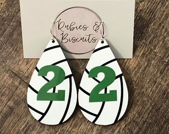 Personalized Volleyball Earrings