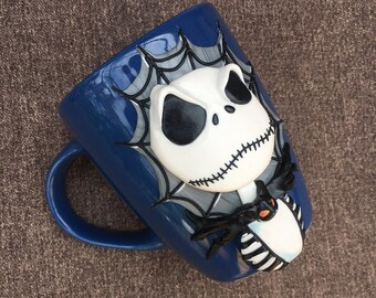 Nightmare mug, Skull cup, Halloween mug