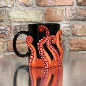 Tazza Kraken, tazza Red Octopus, tazza Tentacle, Octopus 3d, tazza Red Devilfish