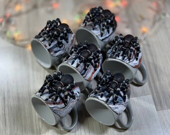 Tarantula Mini Set, Tarantula Mini Mug, Spider Mini Cup, Tarantula polymer, Tarantula 3d, Tarantula Coffee Cups