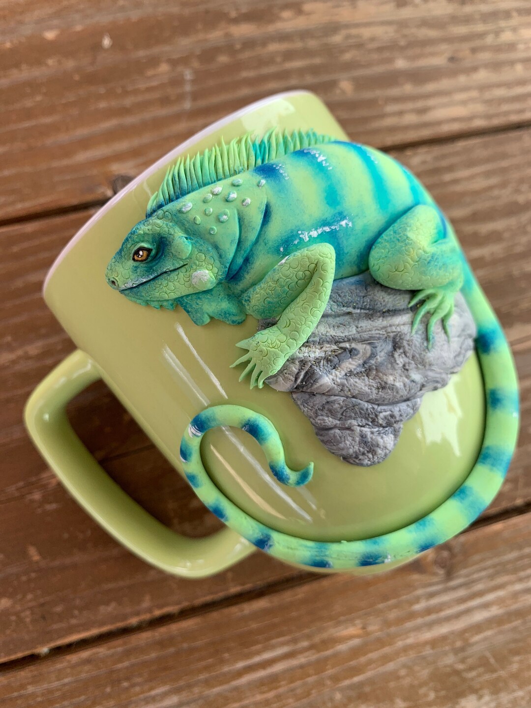 Iguana Mug, Iguana Coffee Cup, Iguana Polymer, Iguana 3d Mug, Mug With ...