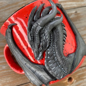Black Dragon Mug, Black Dragon Coffee Cup, Black Dragon 3d, Mug With ...