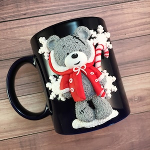 Christmas Bear Teddy Mug Bear Mug Cute Bear Santa Etsy Christmas Bear Teddy Mug Bear Mug Cute Bear Santa Etsy