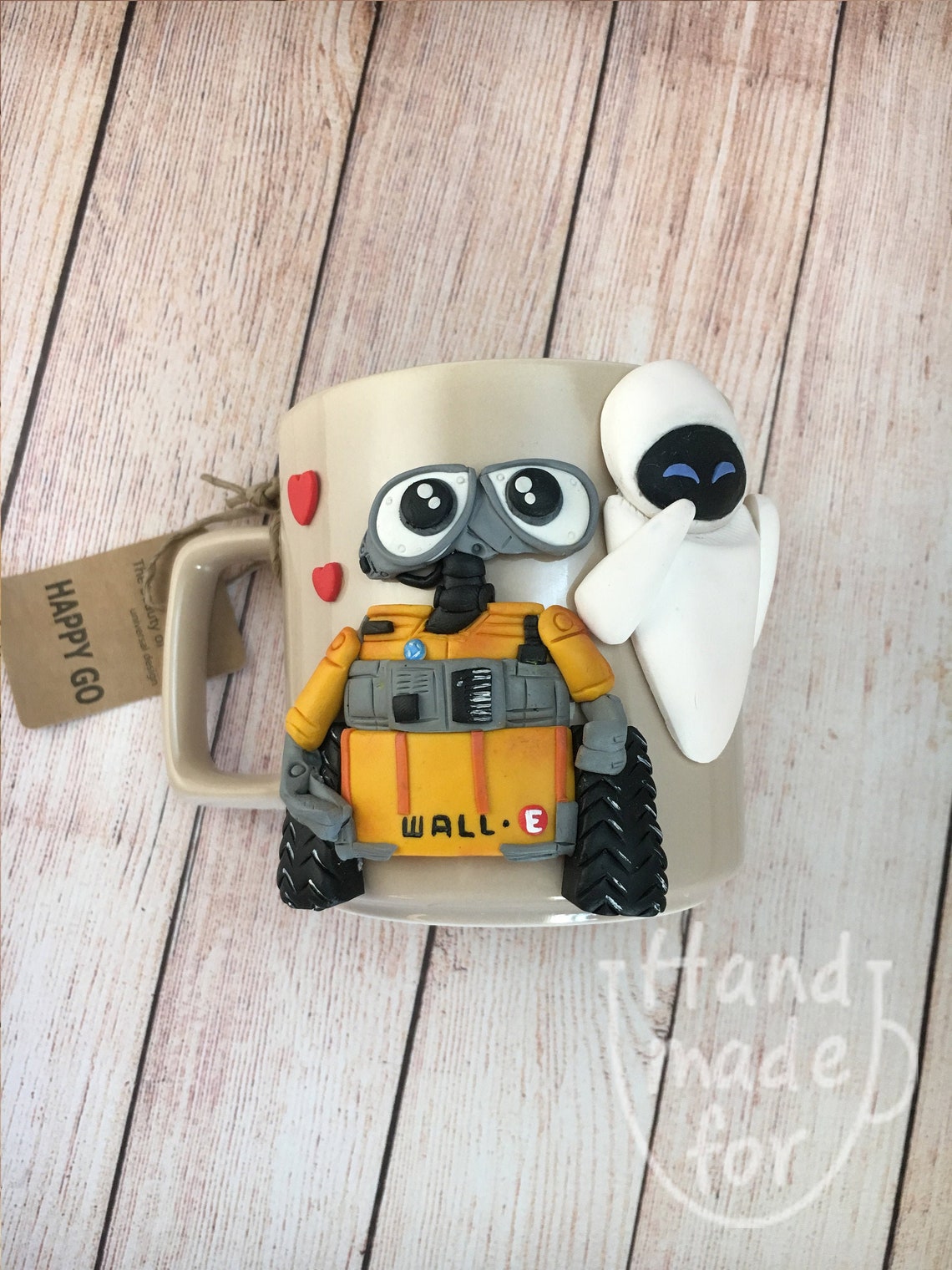 WALLE y Eva WALLE taza hecha a mano taza WALLE WallE y Etsy