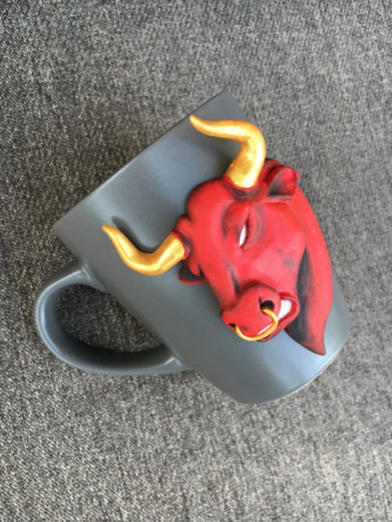Bull Mug, Mug With Bull, Zodiac Sign 3d, Bullfighting Mug, Corrida Cup ...