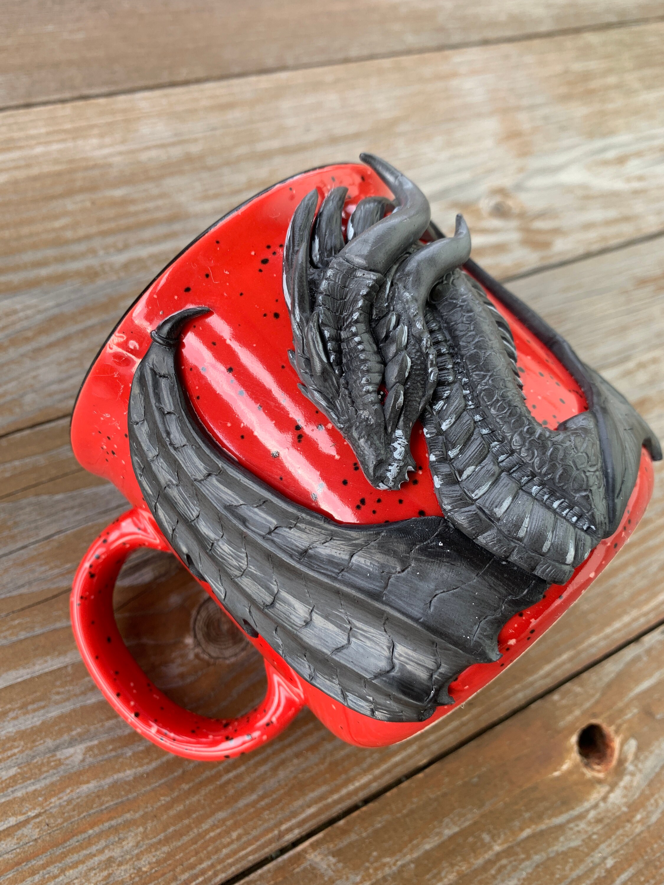 Black Dragon Mug, Black Dragon Coffee Cup, Black Dragon 3d, Mug With ...