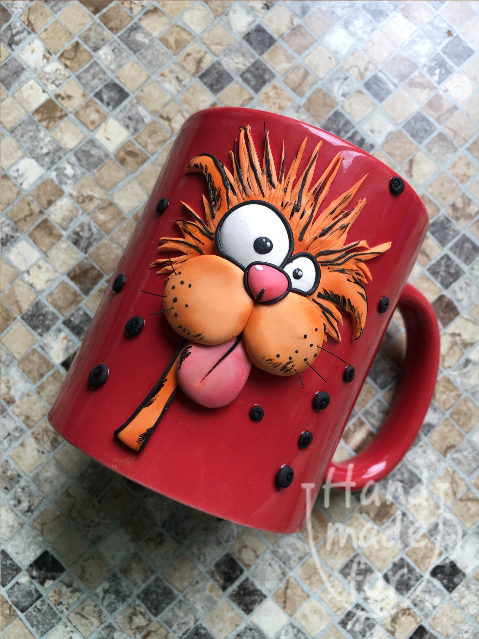 Ginger Cat mug Cat Mug Cat Cup Polymer Clay Cat Miniature Etsy