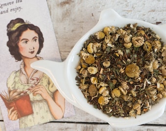 Pride and Prejudice Tea With Bookmarks; Pride and Peppermint, Inspired by Jane Austen, Organic Chamomile Loose Leaf Tea