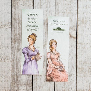 Sense and Sensibility Tea with Bookmark, Jane Austen Gift, Sencha for Reading, English Literature Teacher Present image 5