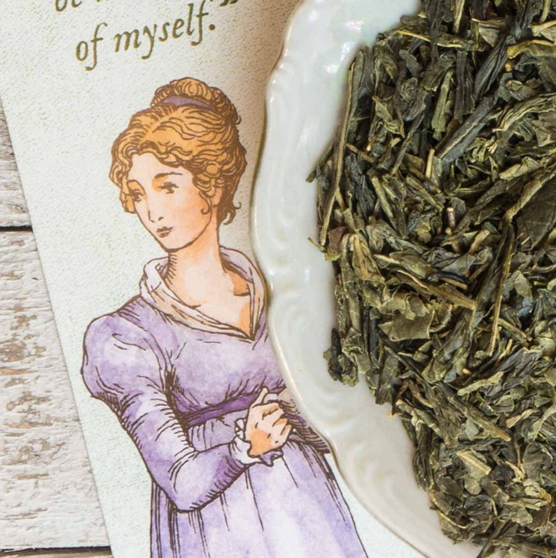 Sense and Sensibility Tea with Bookmark, Jane Austen Gift, Sencha for Reading, English Literature Teacher Present image 4