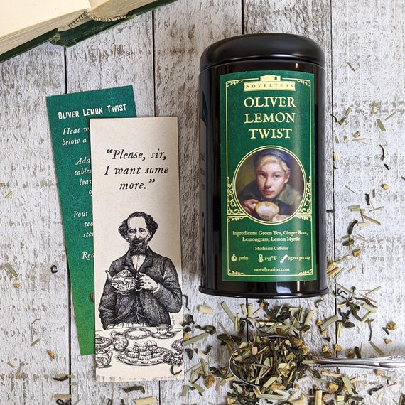 Oliver Twist Loose Tea Tin, Charles Dickens Literary Gift, Victorian Green Tea, Bookish Stocking Stuffer, Librarian Present
