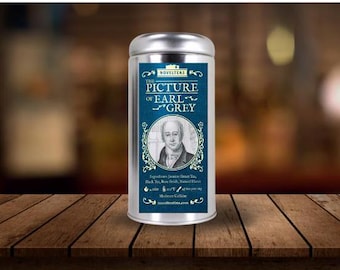 Dorian Gray Tea Tin with Bookmark; Oscar Wilde Literary Gift; Stocking Stuffer; Organic Loose Leaf Earl Grey Rose Tea; Book Lover Present