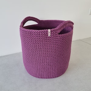 Handmade laundry/storage basket XXL made of recycled cotton