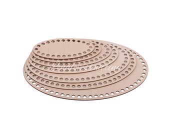 Base de cesta Base de ganchillo Base de madera para cesta de ganchillo madera de abedul estrecha ovalada
