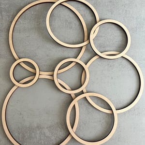 anneaux décoratifs en bois macramé