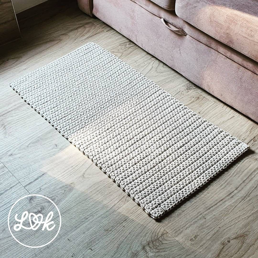 Crocheted Rug Made From 100% Recycled Cotton - Etsy