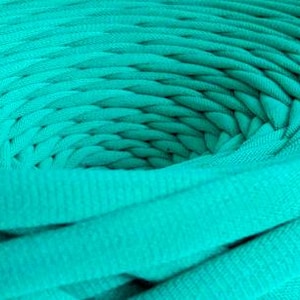 Premium Textilgarn T-Shirt Garn in Rollen 100% Baumwolle 100-120m Lauflänge „Sea green“