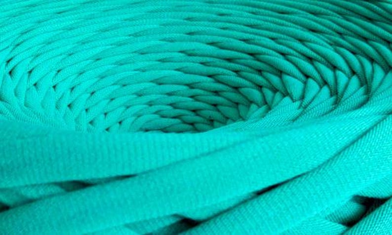 Premium Textilgarn T-Shirt Garn in Rollen 100% Baumwolle 100-120m Lauflänge „Sea green“