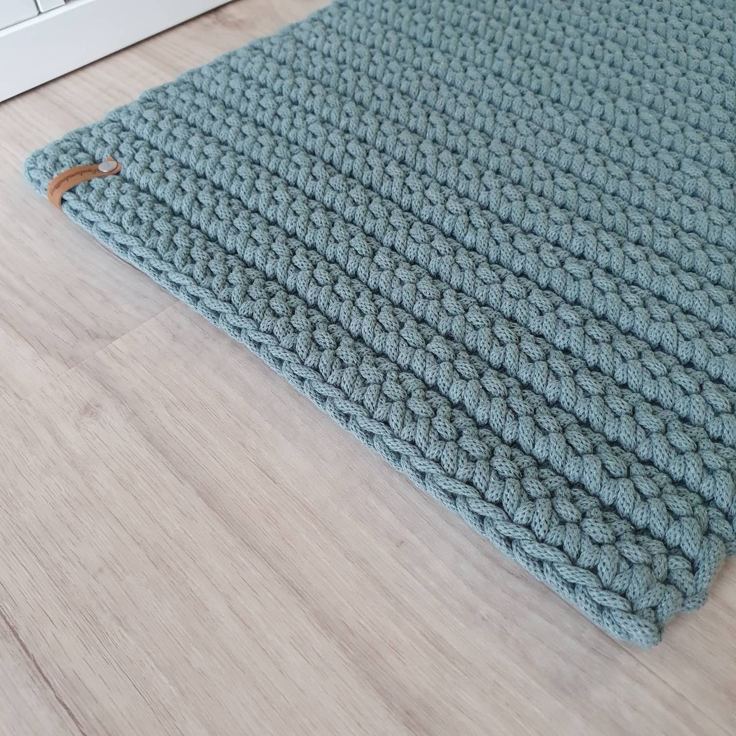 洗えるリサイクルコットン100%のかぎ針編みの手作り玄関マット - Etsy 日本