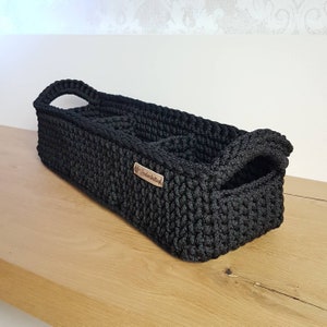 Crochet bathroom organizer with dividers image 8