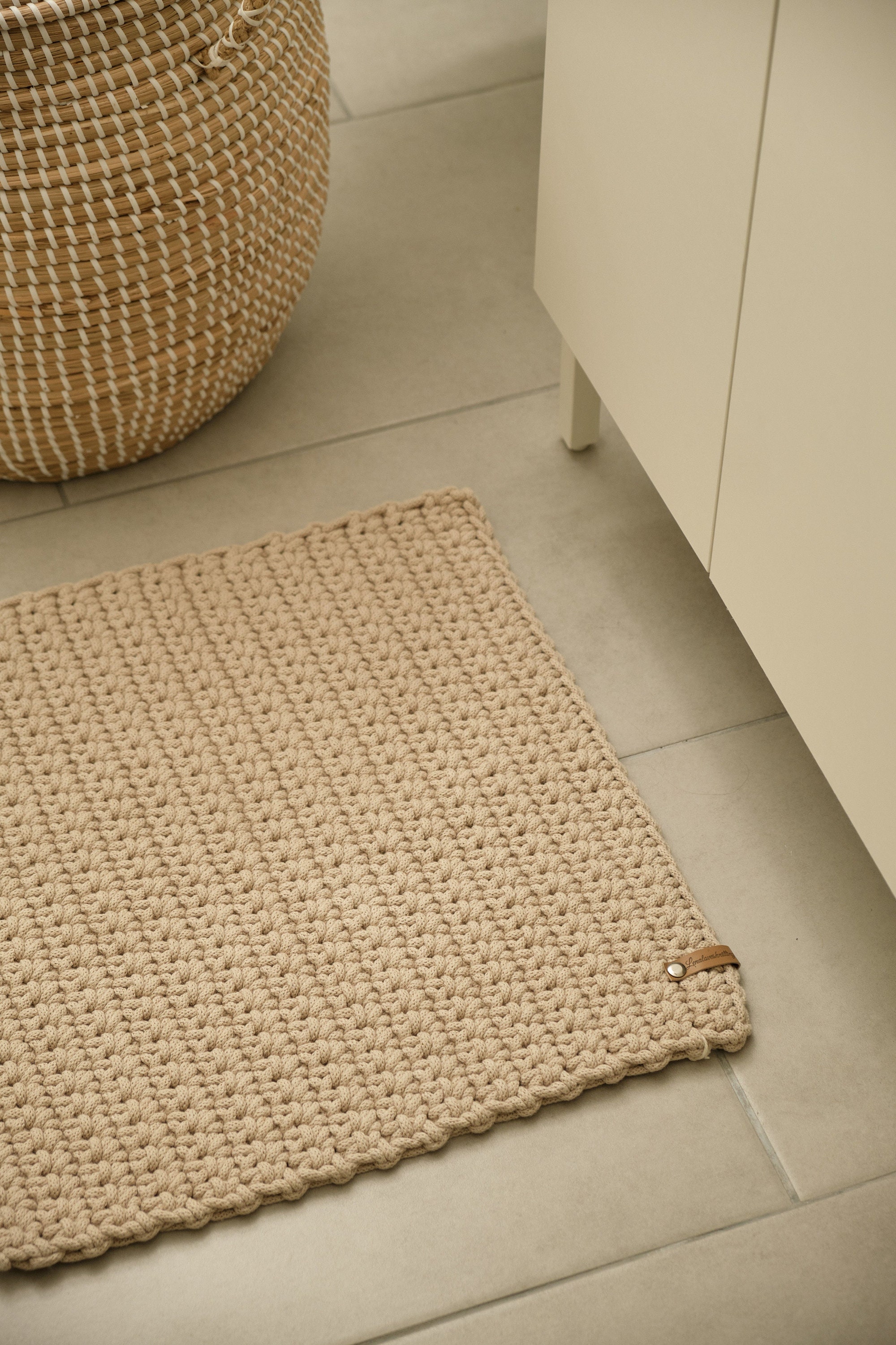 Crocheted Rug Made From 100% Recycled Cotton - Etsy