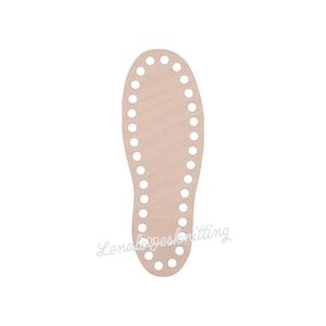 Semelle de botte de Père Noël, base de panier, base crochetée, base en bois de bouleau pour panier crocheté