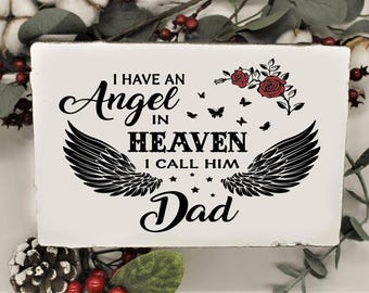 Memorial Stone, Rustic Garden Marker | Concrete Paver | 6x9x2 Inches - Dad Remembrance, Grave Or Shelf Tribute