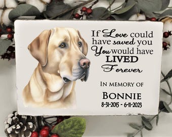Personalized Pet Memorial Garden Stone with Photo | Dog Cat Loss Sympathy Gift for Yard