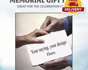 Piedra conmemorativa de hormigón personalizada para jardín, placa de homenaje exterior personalizada