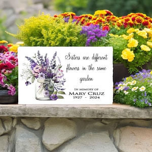 Personalized Memorial Stone Gift - with Name & Dates for your Sister