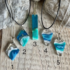 Geode inspired resin pendants, beachy necklace, vacation jewelry, earthy colors, west coast style, classy girl gift, birthday gift for her